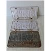 Image 2 : (3) License Plates- Ontario & Saskatchewan