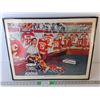 Image 1 : "Fifteen years of excellence" Framed Hockey Painting by Willie Underhill 24" x 18.5" - PICK UP