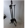 Image 2 : Fireplace Tools with Stand- Poker, Broom, Shovel  -  PICK UP