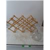 Image 1 : Wine Bottle Rack, Clear Glass Vase  -  PICK UP