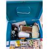 Image 6 : Sewing Box and Various Sewing Supplies