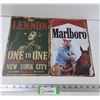 Image 1 : (2) Novely Signs - John Lennon, Marlboro - 8'' x 12''