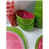 Image 5 : Themed Dining Items, (13) Watermelon Place Mats, (8) Watermelon Salad Bowls, ) WaterMelon Cups, Misc