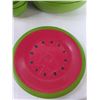 Image 8 : Themed Dining Items, (13) Watermelon Place Mats, (8) Watermelon Salad Bowls, ) WaterMelon Cups, Misc