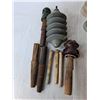 Image 2 : (9) Glass Insulators-Some Chips, Surge Arrestor, Misc.
