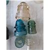 Image 3 : (9) Glass Insulators-Some Chips, Surge Arrestor, Misc.