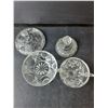 Image 3 : (2) Crystal Sugar Bowls, Tray & Glass Tray