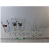 Image 1 : (14) Liquor Glasses- Sleeman Beer Stein, Crystal Wine Glasses, Shot Glasses, Misc.