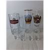 Image 2 : (14) Liquor Glasses- Sleeman Beer Stein, Crystal Wine Glasses, Shot Glasses, Misc.