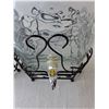 Image 2 : (2) Glass Beverage Dispensers with Metal Stands 17.5" Tall