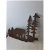 Image 2 : (2) Metal Wall Art Pieces & (3) Wooden Shelves