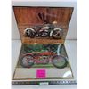 Image 1 : (2) Framed Motorcycle Wall Art - Each 20" x 16" - 1 has Broken Glass