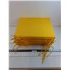 Image 1 : (4) Yellow Tie-Down Chair Cushions - 20" x 18" x 2"