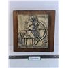 Image 1 : Sagittarius Wood & Tile Wall Art - 11" x 11"