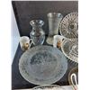 Image 2 : Glass Vases, Divided Serving Dishes, Platters and Coffee Mugs