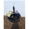 Image 1 : ** Garden Fountain with Pump & Floating Lillies, Working. 31" Tall x 25" Diameter, Cannot Ship