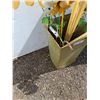 Image 5 : ** Various Garden Decor Stakes  in Metal Planter  -  PICK UP ONLY