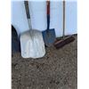 Image 3 : ** (5) Yard Tools: (2) Grain Shovels (2) Spades, Broom - CANNOT SHIP
