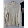 Image 2 : (1) Hoodie (1) Sweater- Size Medium - White Knitted & Lethbridge College