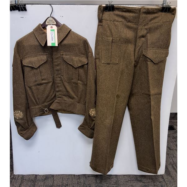 # Prince Albert Volunteers Army Dress Coat & Pants Set - Size 5ft 11" - 6ft - 1941 Dated - Pants Wai