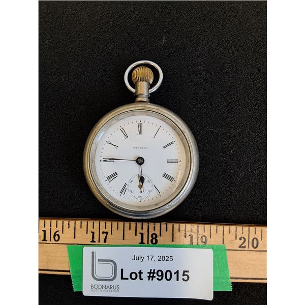 ^ Antique American Waltham Pocket Watch - Model 1883 - Consigner States Runs