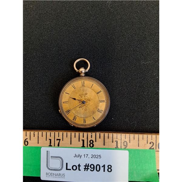 ^ Antique English 1800's Gold Pocket Watch - Untested