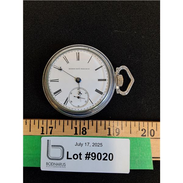 ^ Antique Elgin B W Raymond - Hunting Style Pocket Watch - Runs