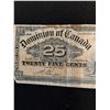 Image 2 : ^ Dominion of Canada Twenty Five Cent Bill - 1900