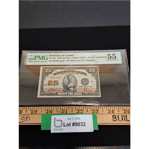 ^ Dominion of Canada Twenty Five Cent Bill - 1923