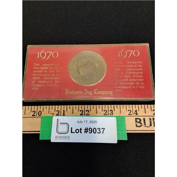 ^ Hudson's Bay Co. 1670 Commemortive Medal Token in Case