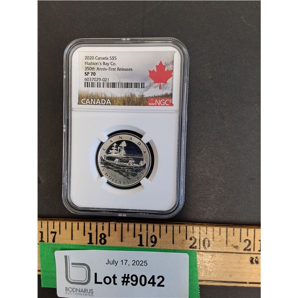 ^ Hudson's Bay Co - 2020 $5 Coin - Graded
