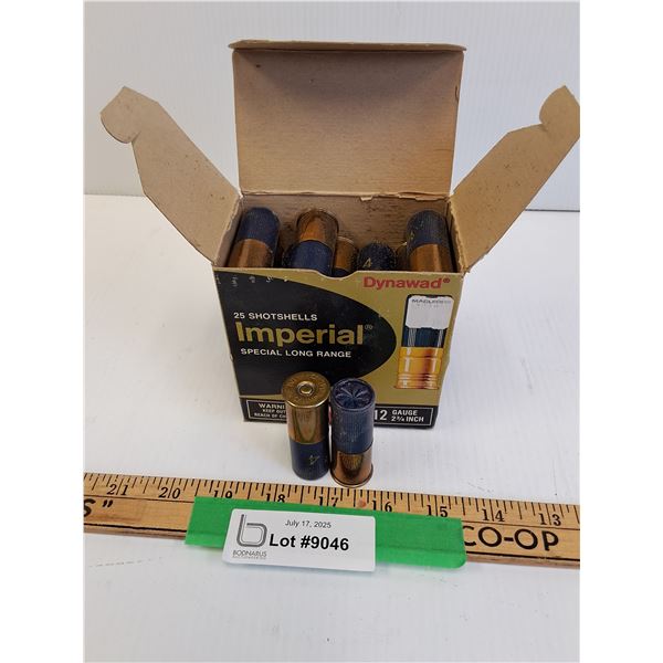 *^ Imperial 12 Gauge Shotgun Ammo in Box - Appears All There - NEEDS PAL