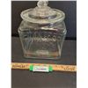 Image 1 : Vintage Glass Planters Peanut Jar- 7" x 9" -Lid Cracked