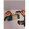 Image 2 : (4) Raggedy Anne Wall Decor - 13" Long