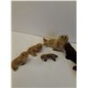 Image 2 : (8) Handmade Tanned Leather & Fur Seal Figurines - Assorted Sizes