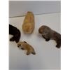 Image 4 : (8) Handmade Tanned Leather & Fur Seal Figurines - Assorted Sizes
