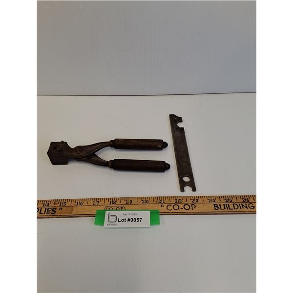 Vintage Ammo Bullet Tip Pouring Tool - Marked .38 and Vintage Specialty Wrench