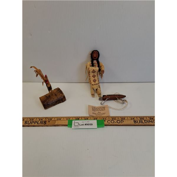 Art- Wooden Fishing Lure From Philippines- Wooden Chicken- Doll
