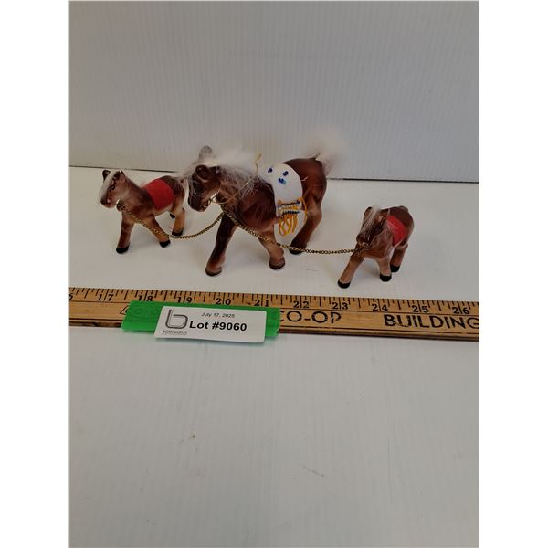 Vintage Napco Ceramic Horses Figurine Set