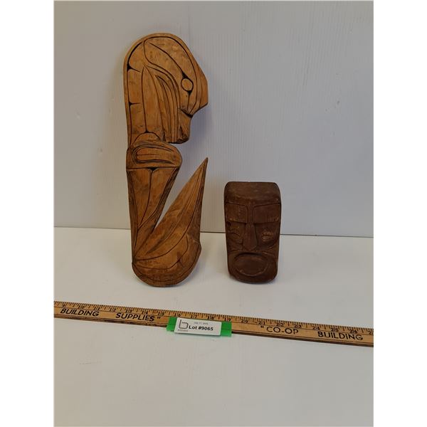 Indigenous Seahorse Wood Carving And Wood Face Carving
