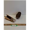 Image 1 : Handmade Indigenous Sled (PA 1968) & Muskox Figurine - 7" x 5"