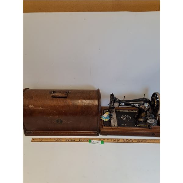 Antique Portable Singer Sewing Machine- Hand Crank- CANNOT SHIP