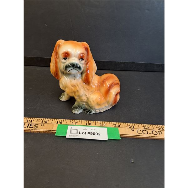 Pekingese Puppy Dog Ceramic Figurine - 5.5" x 5.5" x 3"