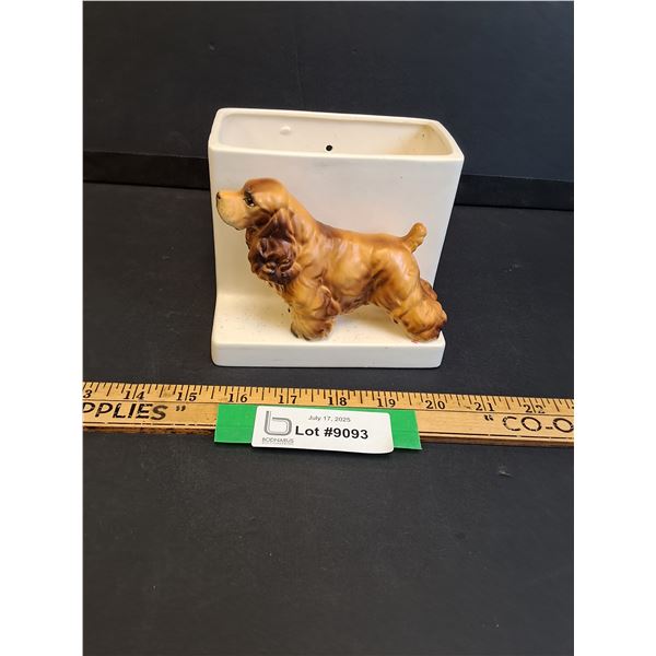 Cocker Spaniel Puppy Dog Ceramic Napkin Holder - 4" x 5" x 5"