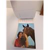 Image 5 : Petit Point Horse Picture (12" x10") & 1967 Horse Calendar and Postcards