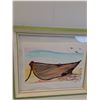 Image 2 : Watercolor Fishing Boat Picture in Frame - 14" x 12"