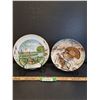 Image 1 : (2) Collector Plates: Royal Worchester (Mallard Ducks) & Knowles (Grouse) w/Holders