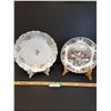 Image 1 : (2) Collector Plates w/Stands: Royal Wessex (Village) & Royal Copenhagen (Floral Dish)