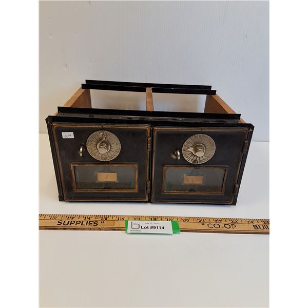 Antique Post Office Box - 21" x 10" x 6"