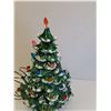 Image 2 : Vintage Atlantic Mold Style Ceramic Christmas Light-Up Tree - Has Music Box (Needs Un-Winding) - Chi